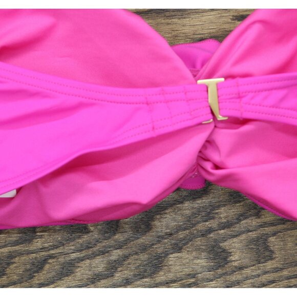 NWT Kate Spade New York Womens Bandeau Bralette Swim Bikini Top Radiant Pink M - Picture 8 of 9